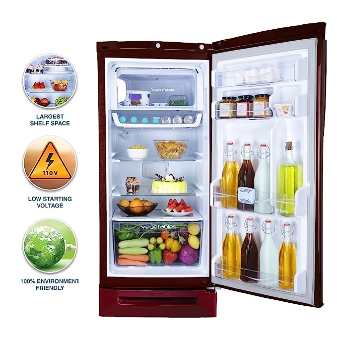 Godrej 202 L 5 Star Advanced Inverter, Jumbo Vegetable Tray Direct Cool Single Door Refrigerator With Base Drawer(2023 Model, RD 210E TDI MN WN, Marine Wine)(OPEN BOX) Godrej 202 L 5 Star Advanced Inverter, Jumbo Vegetable Tray Direct Cool Single Door Refrigerator With Base Drawer(2023 Model, RD 210E TDI MN WN, Marine Wine)(OPEN BOX)